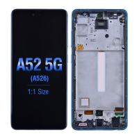  OLED Screen Digitizer Assembly With Frame for Samsung Galaxy A52 4G A525/ A52 5G (2021) A526 (Aftermarket)(1:1 Size) - Awesome Blue