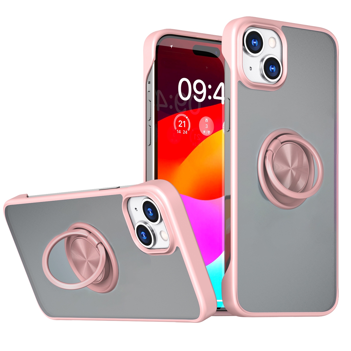 Magnetic Matte PC Case for iPhone 15 - Pink