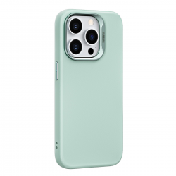  WiWU Vegan Leather Shock-proof Anti-scratch Magnetic Phone Case for iPhone 15 Pro Max - Green