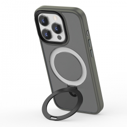  WiWU Magnetic Stand Phone Case for iPhone 15 Pro - Gray