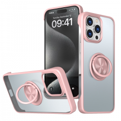  Magnetic Matte PC Case for iPhone 15 Pro - Pink