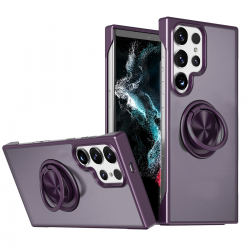  Magnetic Matte PC Case for Samsung Galaxy S23 Ultra 5G - Purple