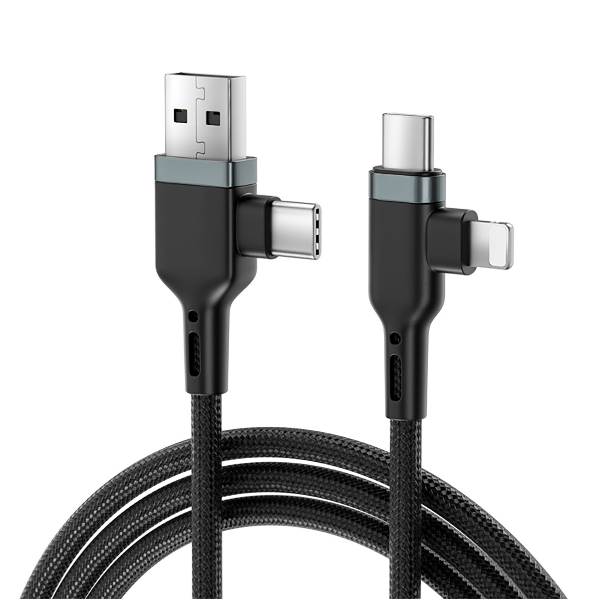 100w Platinum Fast Charging Cable (A+C-C+L) - Black