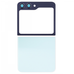  Back Cover with Camera Glass Lens and Adhesive Tape for Samsung Galaxy Z Flip5 5G F731 (Up and down cover) - Mint