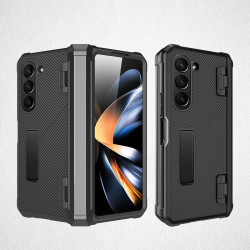  Kickstand Case with Built-in Screen Protector for Samsung Galaxy Z Fold 5 5G - Black