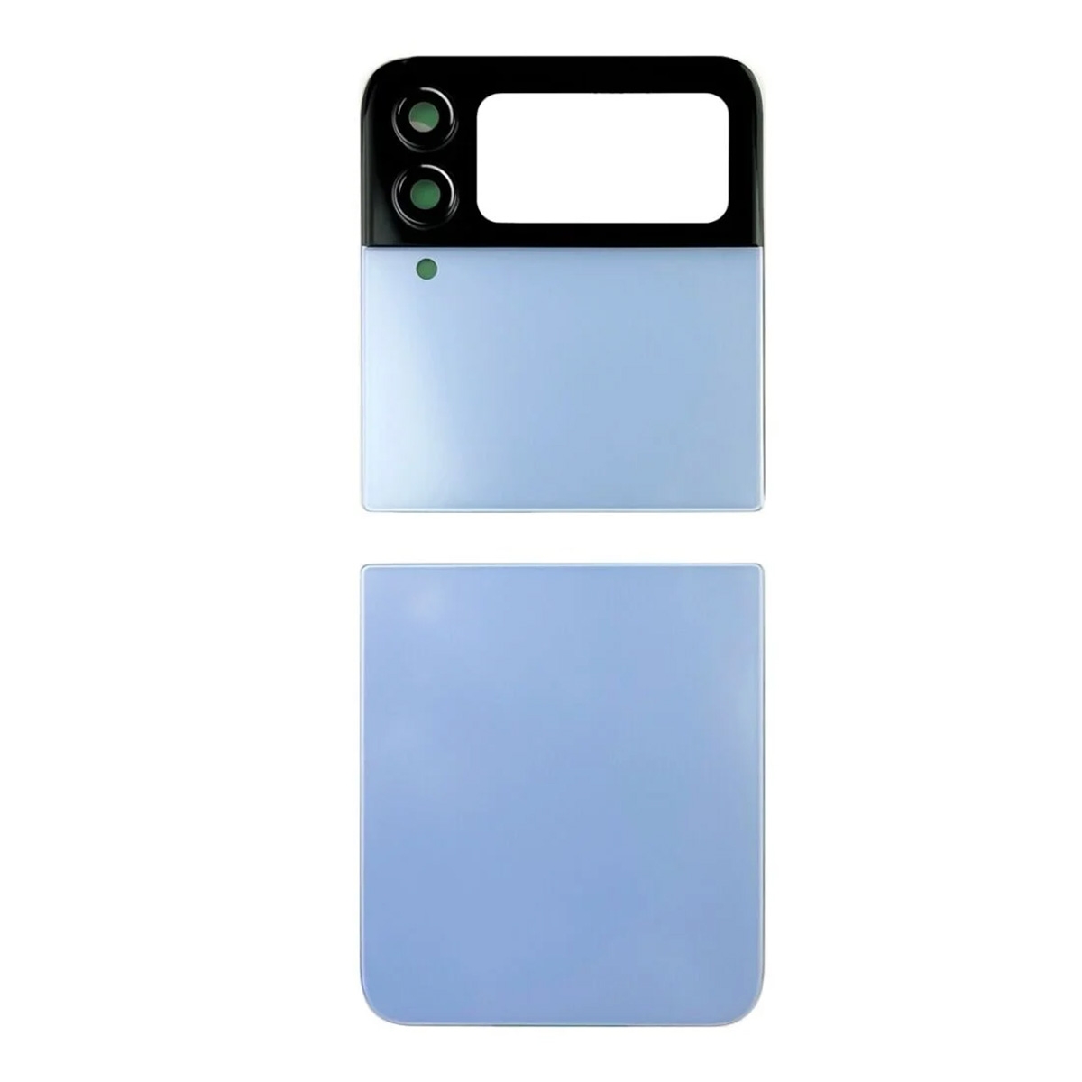 Back Cover with Camera Glass Lens and Adhesive Tape for Samsung Galaxy Z Flip4 5G F721 (Up and down cover) - Blue