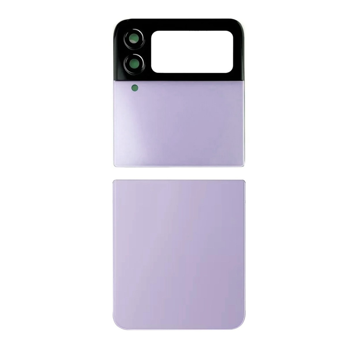 Back Cover with Camera Glass Lens and Adhesive Tape for Samsung Galaxy Z Flip4 5G F721 (Up and down cover) - Bora Purple