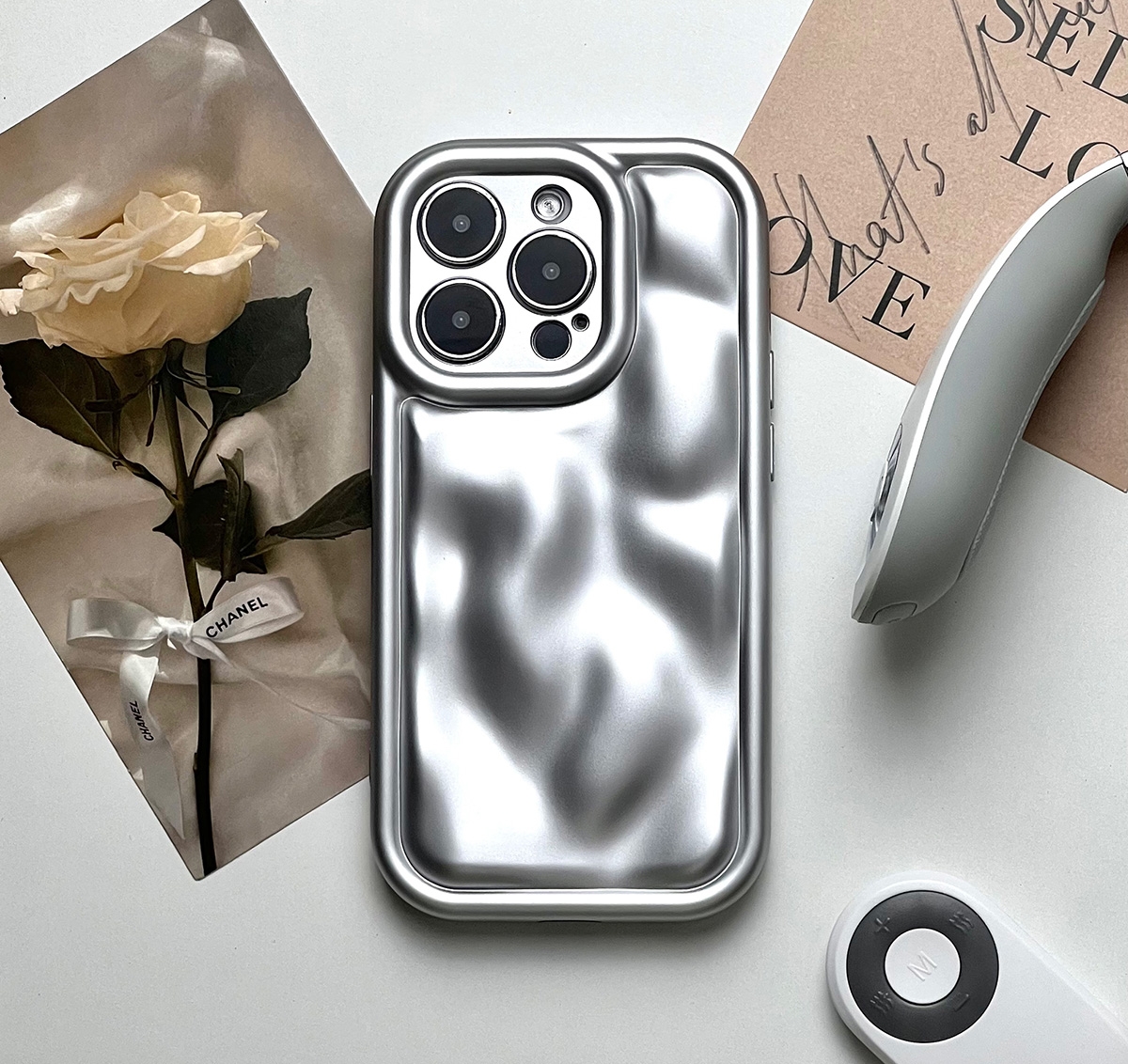 Anti-Drop TPU Case for iPhone 15 Pro - Silver