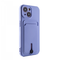  Protect Case with Card Horder for iPhone 15 - Purple