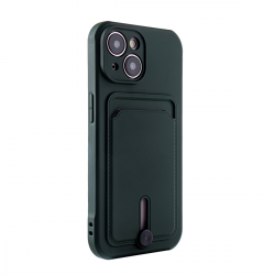  Protect Case with Card Horder for iPhone 15 - Dark Green