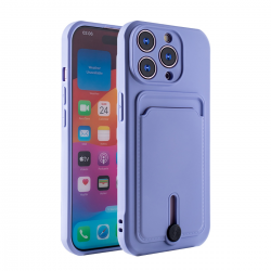  Protect Case with Card Horder for iPhone 15 Pro - Purple