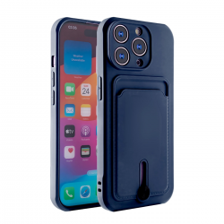  Protect Case with Card Horder for iPhone 15 Pro - Dark Blue
