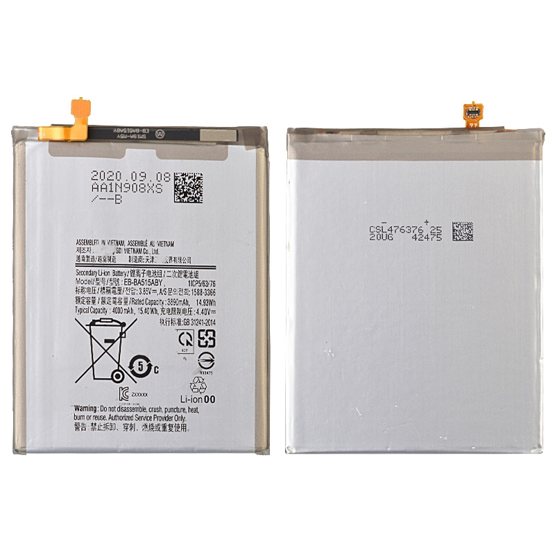 3.85V 3890mAh Battery for Samsung Galaxy A51 (2019) A515 Compatible
