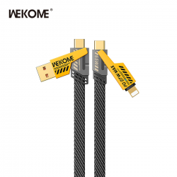  WEKOME 4-in-1 65W + PD 27W Convertible Data Cable - Yellow