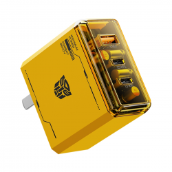  Transformers USB-A+Type-C+Type-C Charger - Yellow