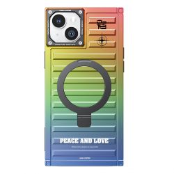  Container Cool Aurora Rectangular Magnetic Phone Case 006 for iPhone 15 Pro Max