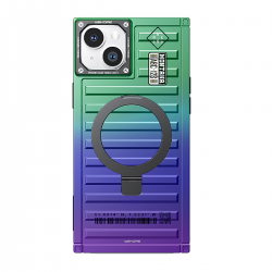  Container Cool Aurora Rectangular Magnetic Phone Case 007 for iPhone 15 Pro Max