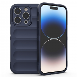  For iPhone 15 Pro Case, TPU Upgraded Camera Protection and Soft Scratch-resistant Microfiber Lining, Slim and Beautiful Shockproof Cover - Dark Blue