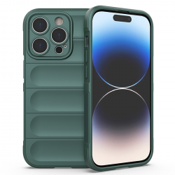  For iPhone 15 Pro Case, TPU Upgraded Camera Protection and Soft Scratch-resistant Microfiber Lining, Slim and Beautiful Shockproof Cover - Green