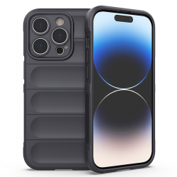  For iPhone 15 Pro Case, TPU Upgraded Camera Protection and Soft Scratch-resistant Microfiber Lining, Slim and Beautiful Shockproof Cover - Gray