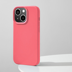  Compatible with iPhone 13 Case, Silicone Shockproof Soft Slim Thin Phone Case, Compatible with MagSafe - Hot Pink