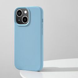  Compatible with iPhone 13 Case, Silicone Shockproof Soft Slim Thin Phone Case, Compatible with MagSafe - Light Blue