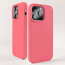  Compatible with iPhone 15 Pro Case, Silicone Shockproof Soft Slim Thin Phone Case, Compatible with MagSafe - Hot Pink