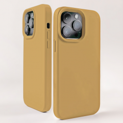  Compatible with iPhone 15 Pro Case, Silicone Shockproof Soft Slim Thin Phone Case, Compatible with MagSafe - Gold