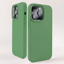  Compatible with iPhone 15 Pro Case, Silicone Shockproof Soft Slim Thin Phone Case, Compatible with MagSafe - Green