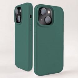  Compatible with iPhone 15 Case, Silicone Shockproof Soft Slim Thin Phone Case, Compatible with MagSafe - Dark Green
