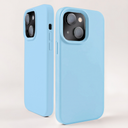  Compatible with iPhone 15 Case, Silicone Shockproof Soft Slim Thin Phone Case, Compatible with MagSafe - Light Blue