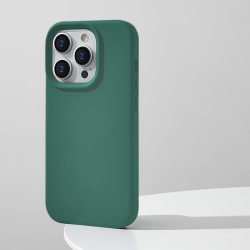  Compatible with iPhone 14 Pro Max Case, Silicone Shockproof Soft Slim Thin Phone Case, Compatible with MagSafe - Dark Green