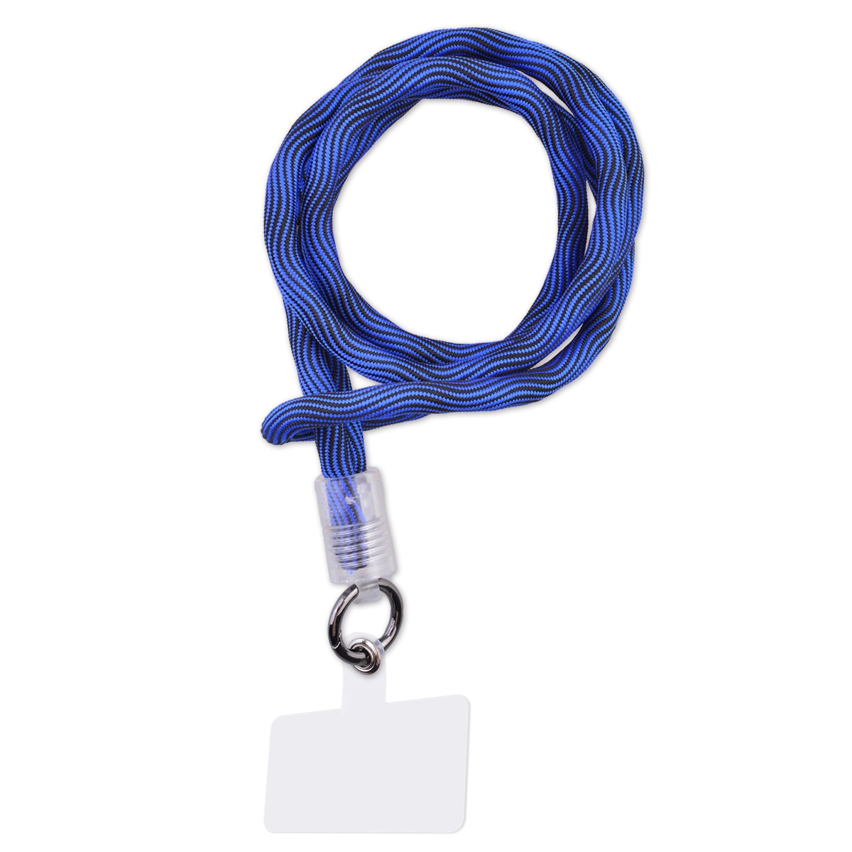 Adjustable Phone Lanyard Wristband, Neck Lanyard with ID Clip - Dark Blue