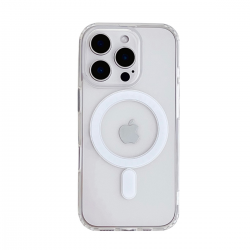  Compatible with iPhone 15 Pro Case Clear, Shockproof Soft Slim Magnetic Phone Case, Compatible with MagSafe Anti-Yellowing
