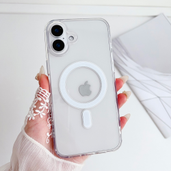  Compatible with iPhone 16 Case Clear, Shockproof Soft Slim Magnetic Phone Case, Compatible with MagSafe Anti-Yellowing