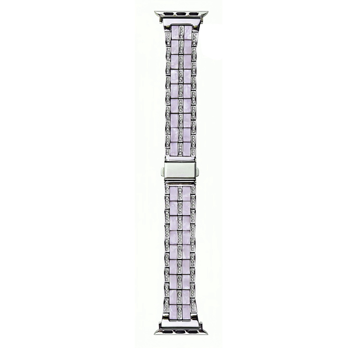 Compatible Apple Watch Bands, Metal Resin Steel Link Band for Apple iWatch 42/44/45/49mm - Silver