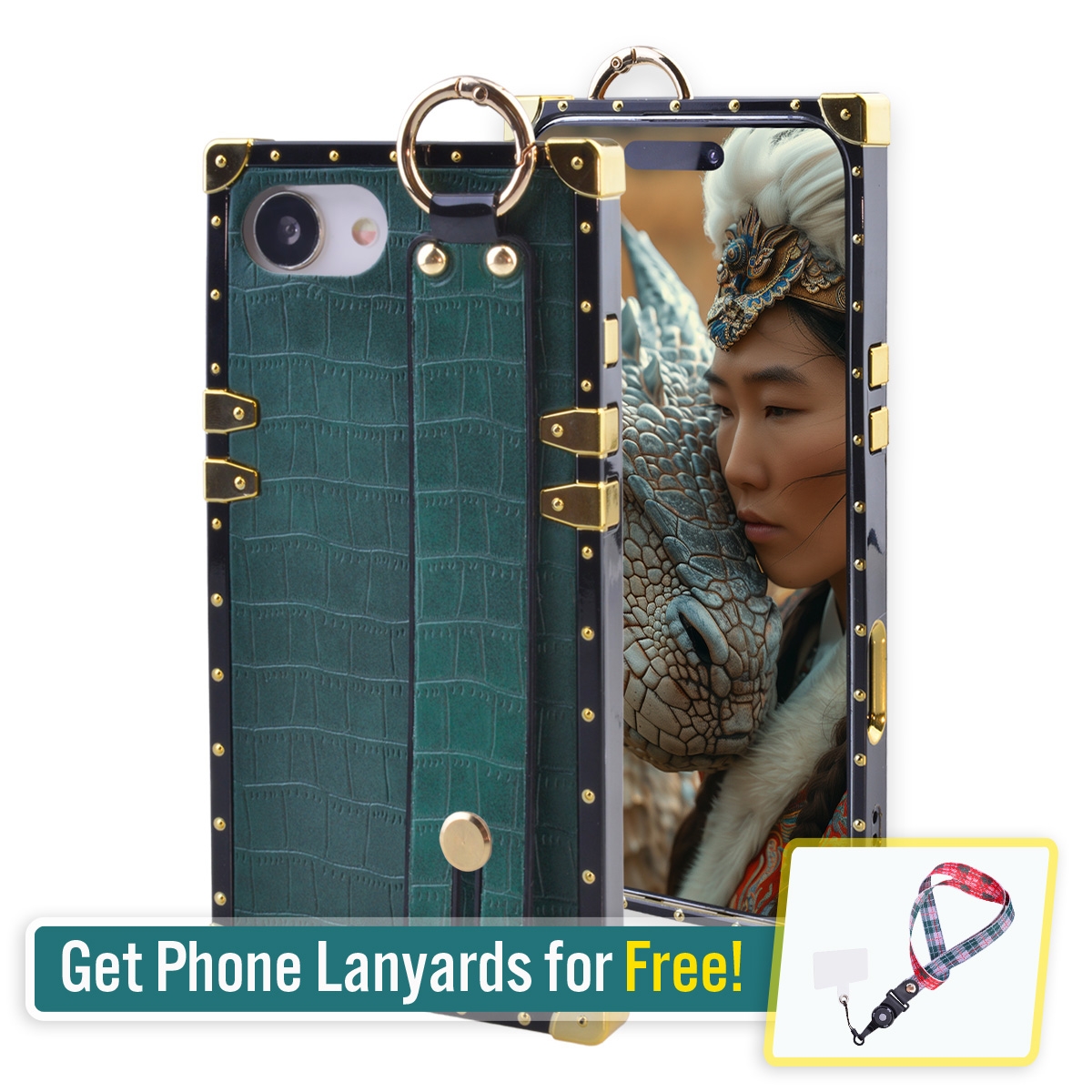 luxury case with wrist strap and kickstand