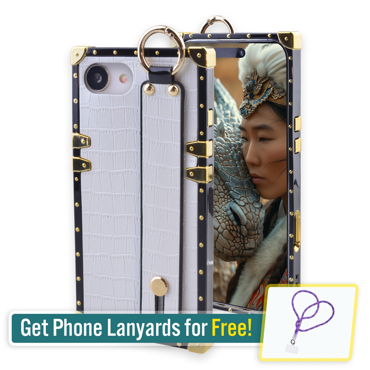 crocodile texture phone case for iPhone 16