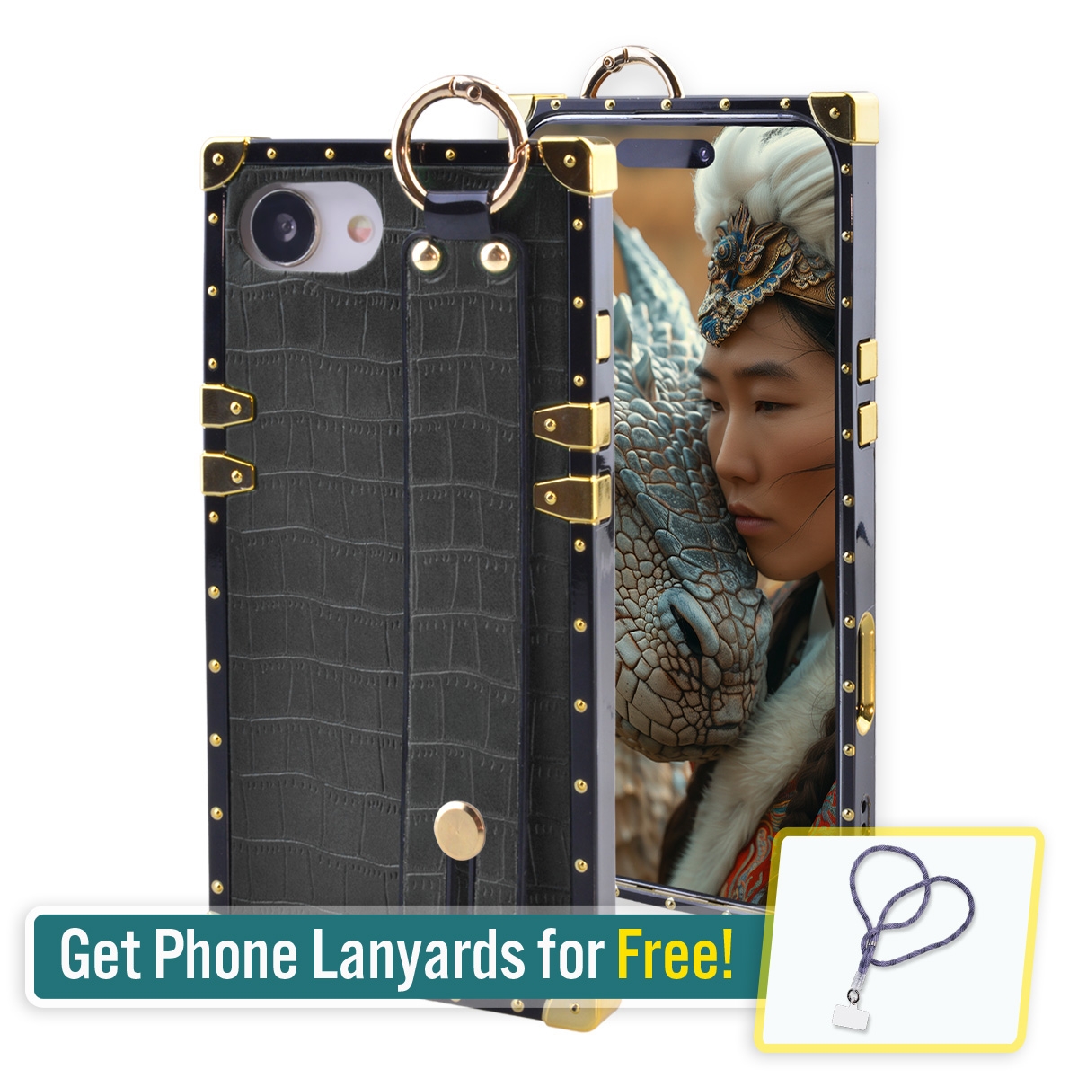 crocodile texture grip case