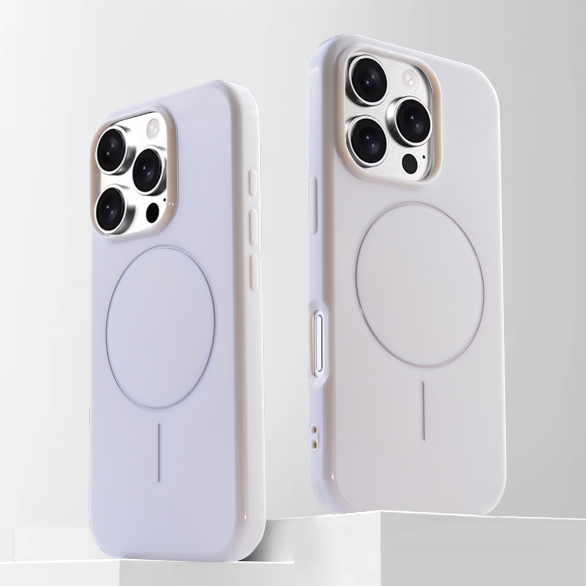 iPhone 16 Pro White Magnetic TPU Case