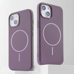 iPhone 15 Purple Magnetic TPU Case