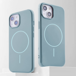 iPhone 15 Blue Magnetic TPU Case