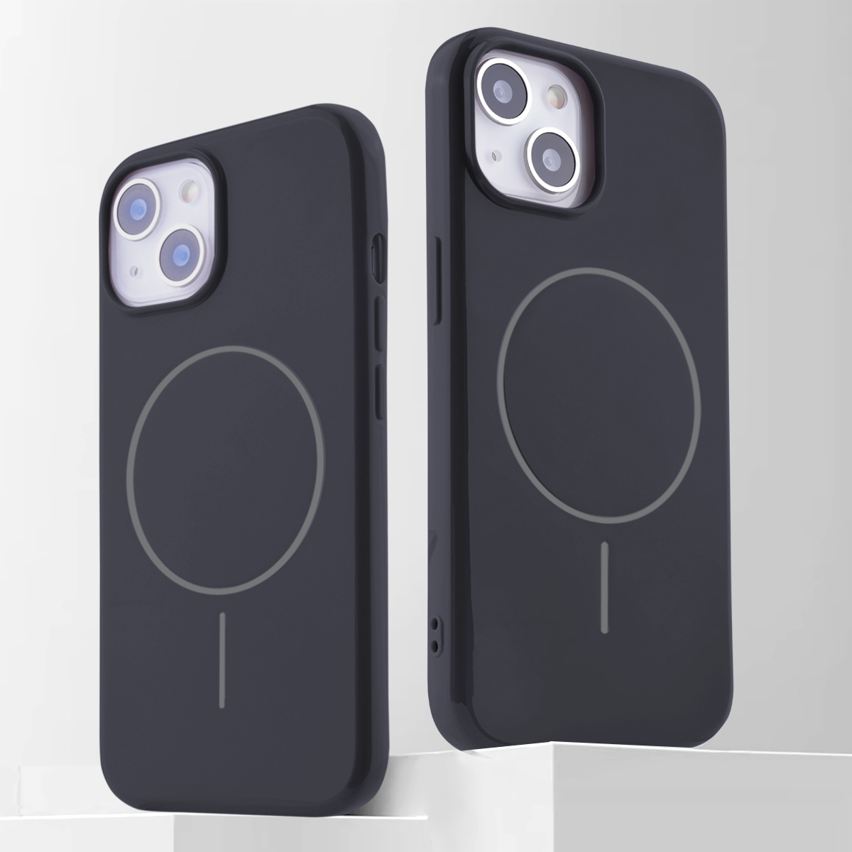 iPhone 15 Black Magnetic TPU Case