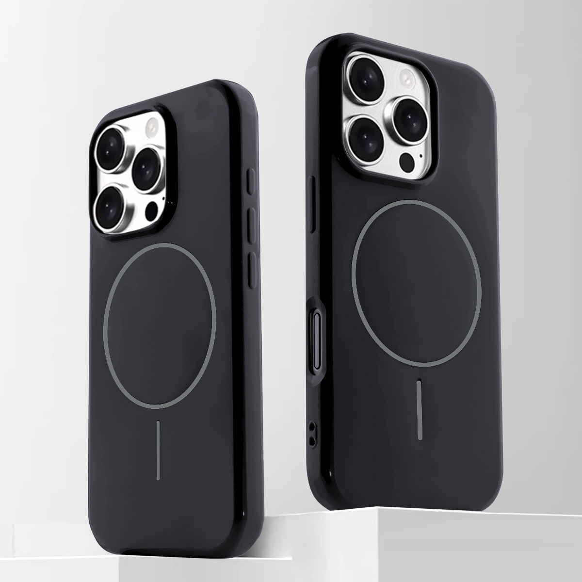 Black iPhone 15 Pro Magnetic TPU Case