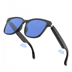  Smart Sunglasses, Polarized Sunglasses with Bluetooth Microphone Speaker for Men&Women, Outdoor/Athletic UV400 Lenses Protection and Voice Control - Blue