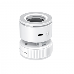  Wireless Bluetooth Speaker With Vacuum Suction Cup, Removable Foldable And Retractable Car Magnetic Suction Mobile Phone Holder - White