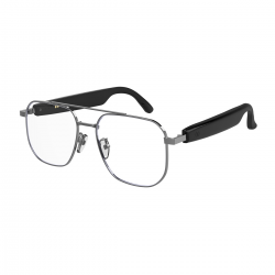  Smart Glasses with Bluetooth Microphone Speaker for Men&Women, Anti-Blue Light Protection and Voice Control - Light Gray
