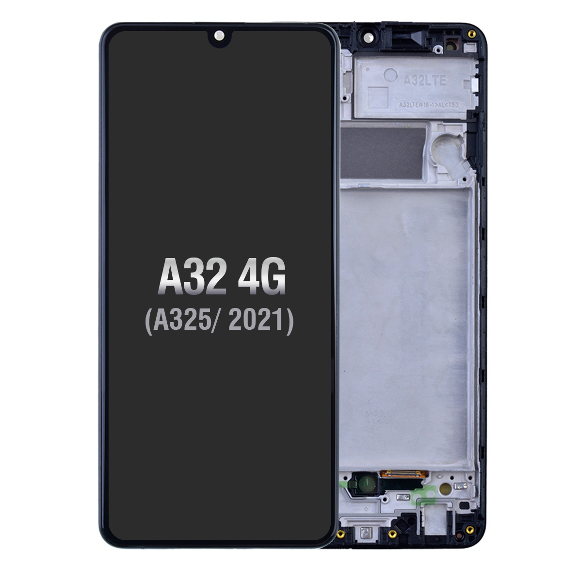 OLED Screen Digitizer Assembly with Frame for Samsung Galaxy A32 4G (2021) A325 (Premium) - Black