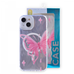 pink butterfly phone case iPhone 15 Plus