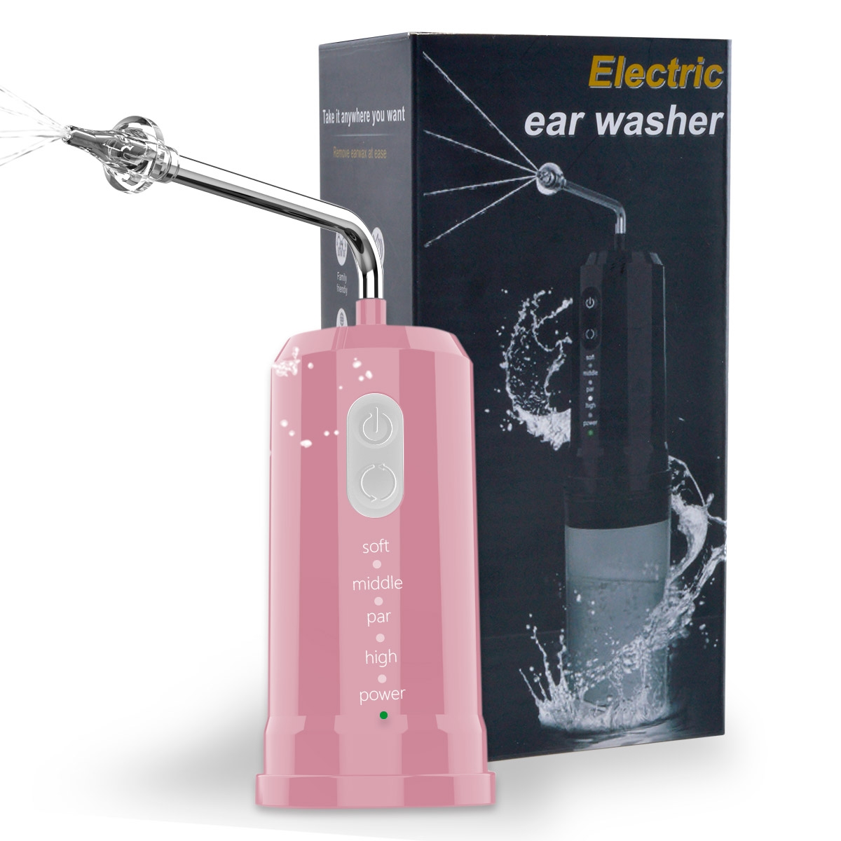 Electric earwax remover with nasal nozzle
